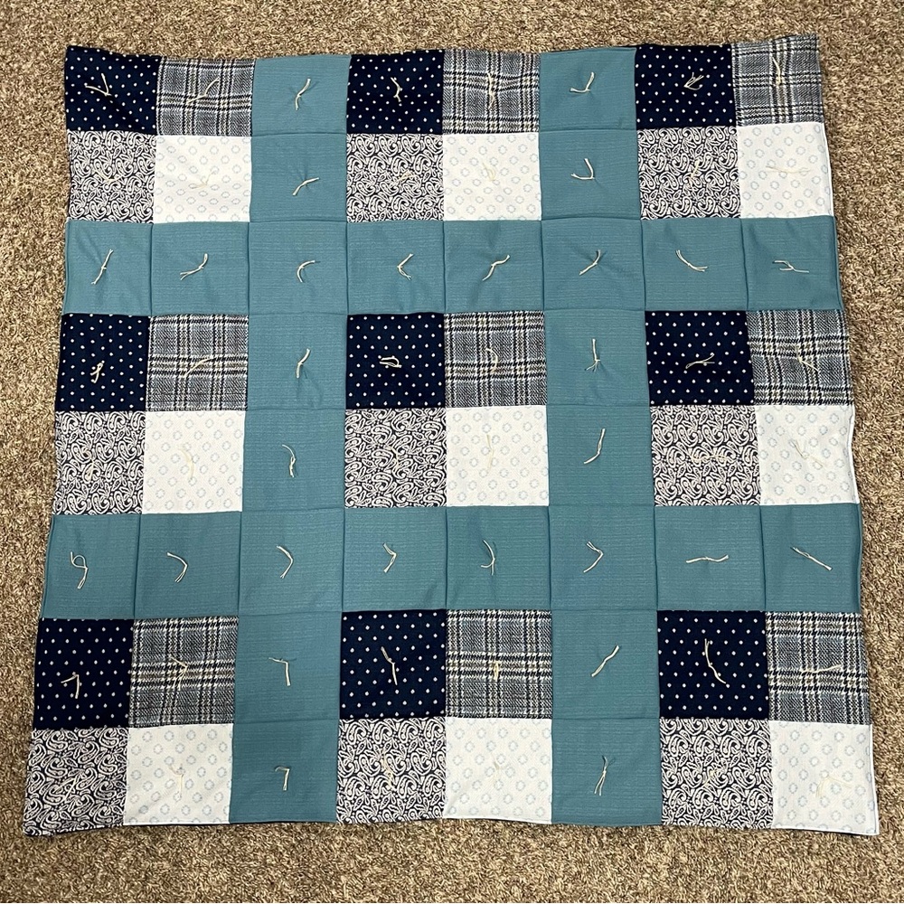 NEW Handmade quilt cozy vintage charm of polyester double knit textures blanket